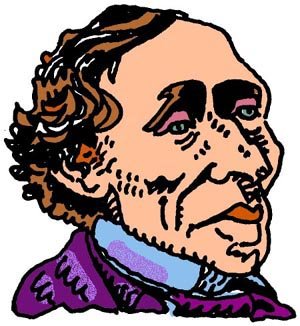 Retrato de Hans Christian Andersen, por Douglas Wright