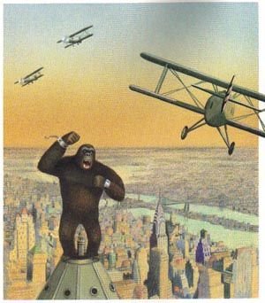 Ilustración insterior del King Kong de Anthony Browne