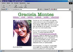 Página inicial del sitio de Graciela Montes